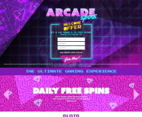 Arcade Spins Casino Screenshot