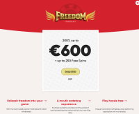 Freedom Casino skærmbillede